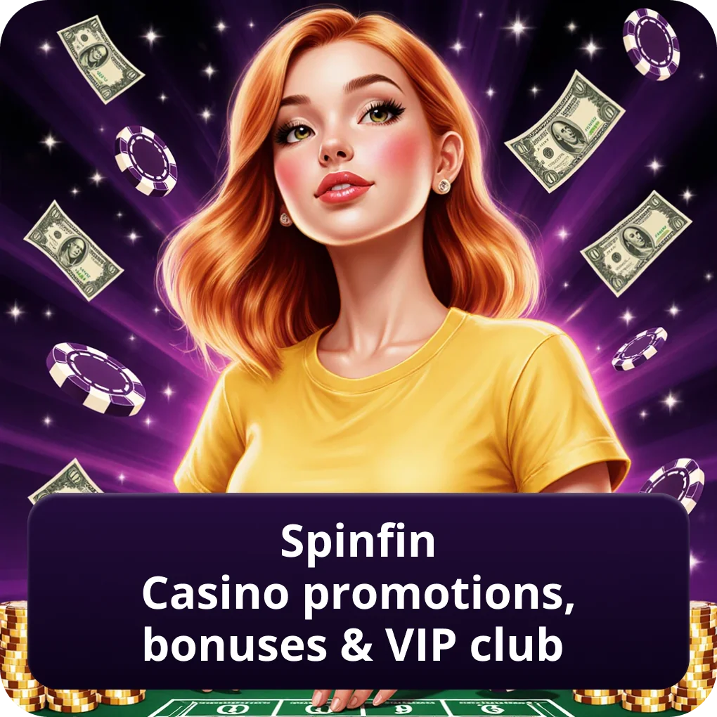 Spinfin Casino Promotions, Bonuses & VIP Club details Spinfin Casino Promotions, Bonuses & VIP Club